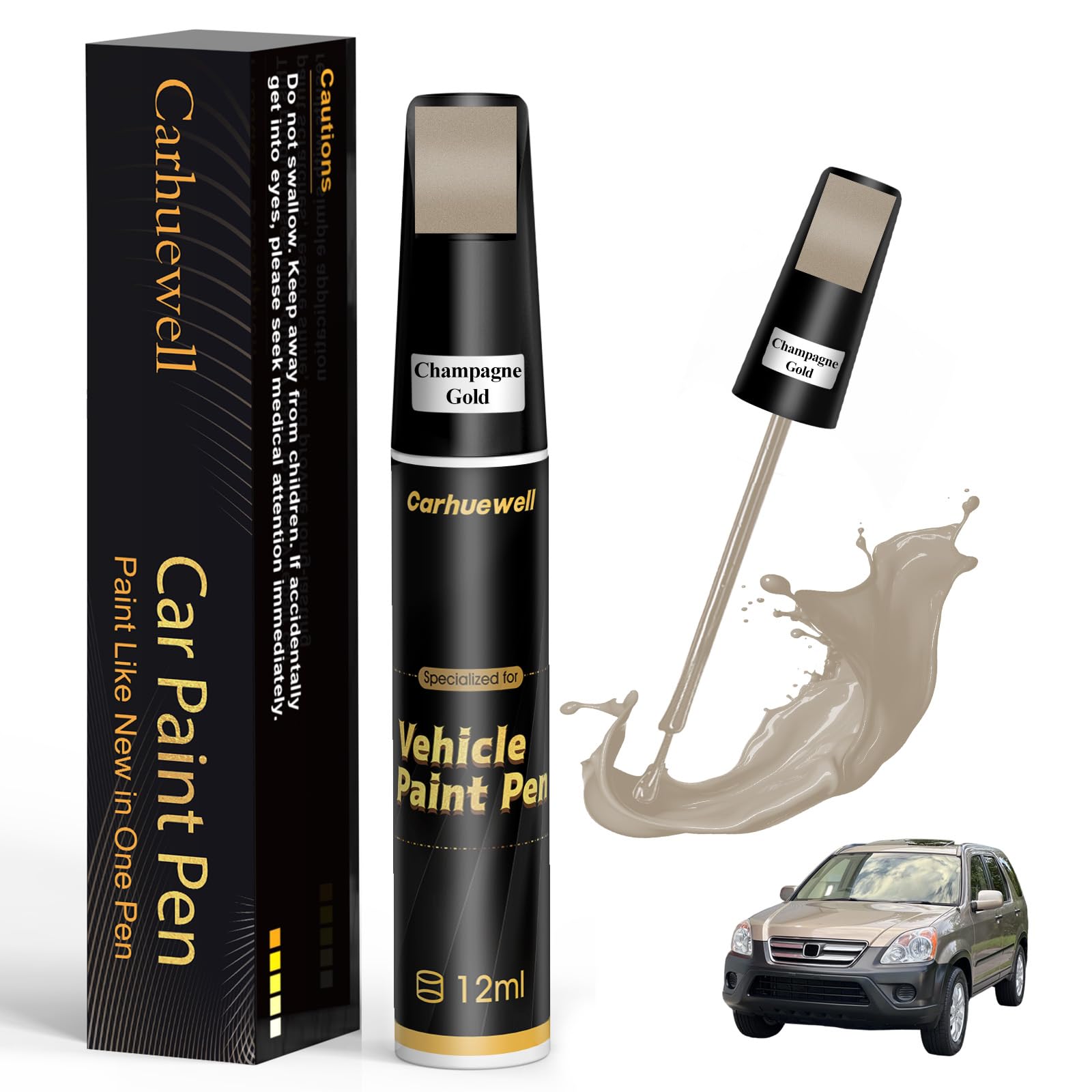 Bronze Touch Up Paint for Cars, Car Scratch Repair Pen, Car Paint Touch Up Pen A
