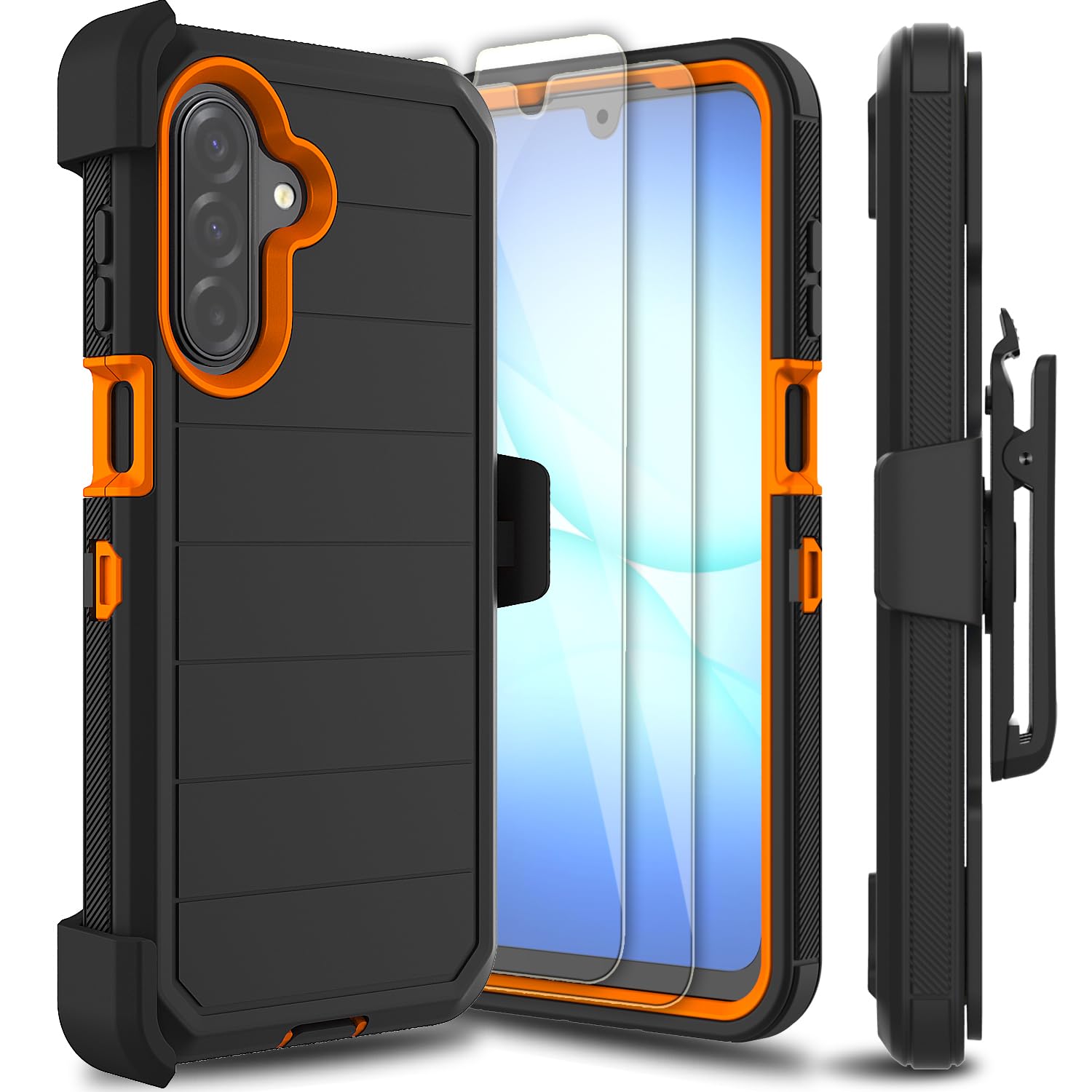 Leptech for Samsung Galaxy A17 5G Case with 2 Pack Tempered Glass Screen Protect