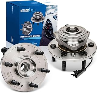 Detroit Axle - 4WD Front Wheel Bearing Hubs for Chevy GMC Silverado Suburban Sierra Yukon XL 1500 Tahoe Avalanche Cadillac Escalade ESV EXT Wheel Bearing and Hubs Assembly Set, Pair Hubs Replacement