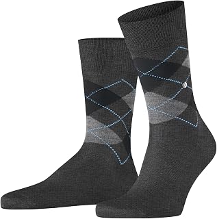 Burlington Manchester M So Cotton Fancy 1 Pair, Men's Socks, Charcoal Grey Melange 3095, 46-50