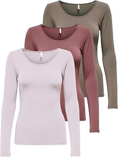 Only Onllive Love Life L/S Oneck Top Noos Jrs T-Shirt Women