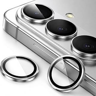 for Samsung Galaxy S26 / S26 Plus Camera Lens Protector – 9H Sapphire Glass & Aviation Aluminum Alloy, Anti-Scratch, Bubble-Free Installation, Ultra-Thin Case-Compatible Cover, Silvery