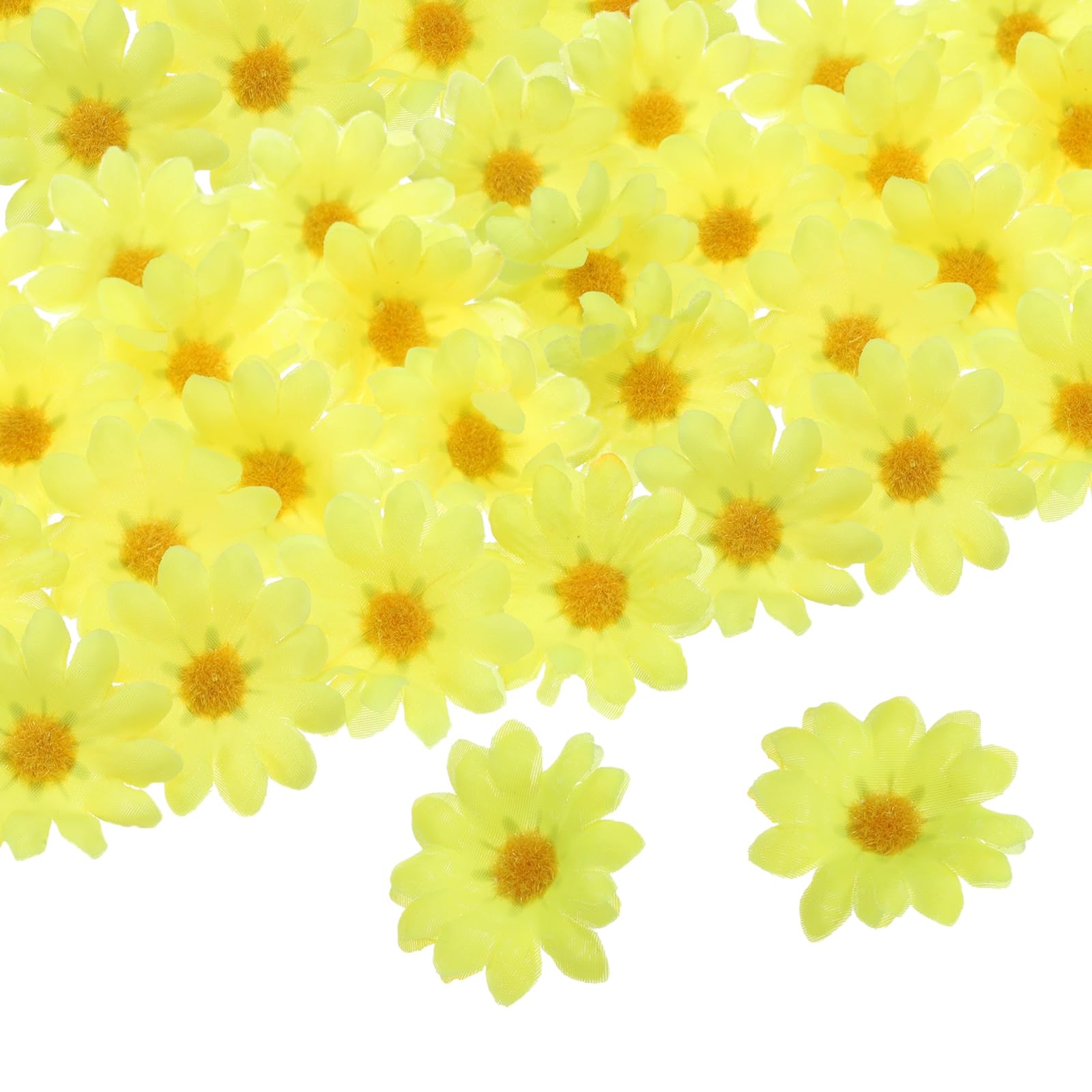100 Pcs 1.6 Inch Silk Artificial Daisy Flowers Mini Artificial Daisy Flowers Bul