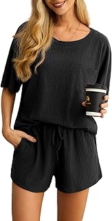 VINTATRE Pajama Sets for Women Waffle Lounge Set Ladies Pyjamas Pj S-2XL