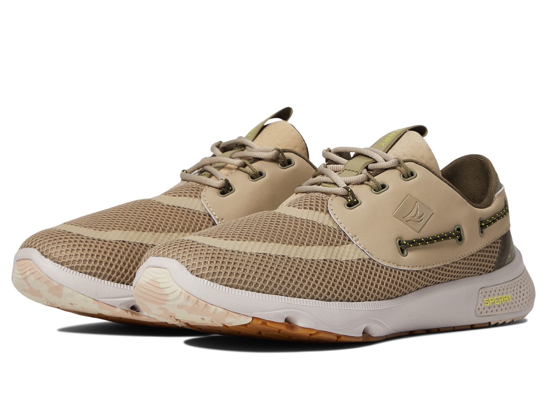 Sperry Men's 7 SEAS 3-Eye Sneaker, Taupe, 13