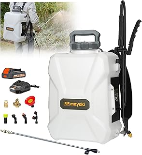 3Gal Backpack Sprayer Compatible with Dewalt 20V Battery w/ 2.0Ah Battery | Lawn Garden Pump Sprayer, Translucent Water Tank, Adjustable Pressure, for Spraying Plants, Watering, Weeds, Cleaning