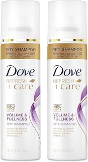 Dove Dry Shampoo Spray, Hair Volume & Fullness, Absorbs Oil, 5 oz (2-Pack) | Refreshes Hair Without Washing, Absorbs Excess Oil, Adds Volume and Fullness, Convenient Two-Pack Dry Shampoo