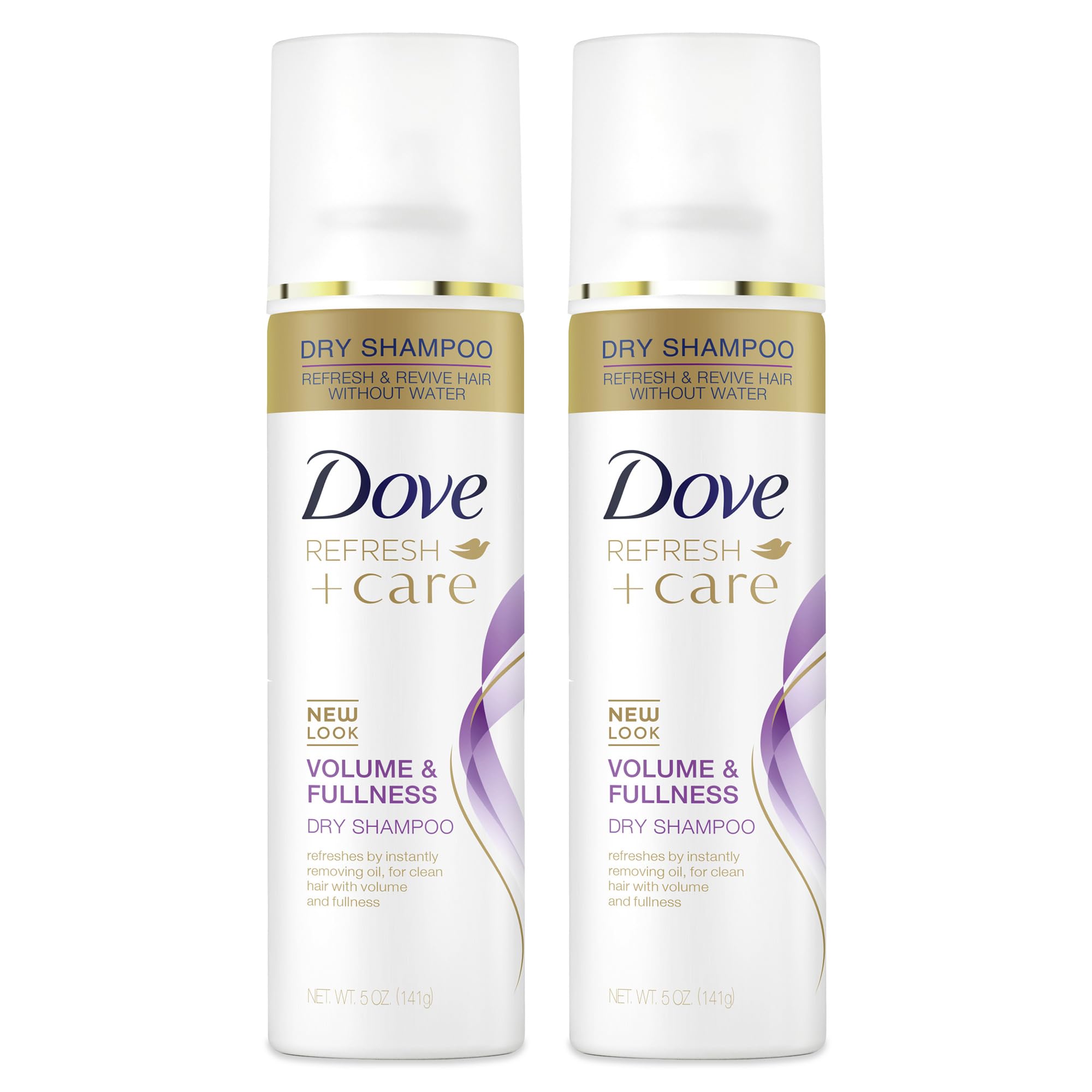 Dove Dry Shampoo Spray, Hair Volume & Fullness, Absorbs Oil, 5 oz (2-Pack) | Ref
