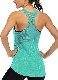ICTIVE Women's Yoga Tank Top, Breathable and Quick Dry Sports Top with Cross Back Breathable and Quick Dry for Workout