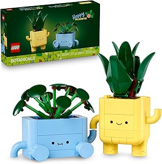 LEGO Botanicals Happy Plants Building Toy for Kids, Girls, and Boys 9+ - Playroom Decor for Desk or Shelf - Gift for Birthdays - Artificial Indoor Plant for Play & Display - 10349