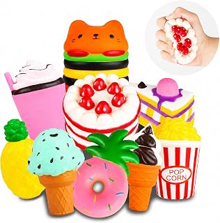 YOYI Slow Rising Squishy Toys, Jumbo Food Squishies Set | Soft Kawaii Food Designs with Fun Squeeze Texture, Perfect Stress Relief Fidget Toys for Boys, Girls and Squishy Collectors