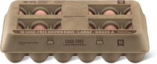 Amazon Grocery, Cage-Free Brown Eggs, Grade A, 18 Ct