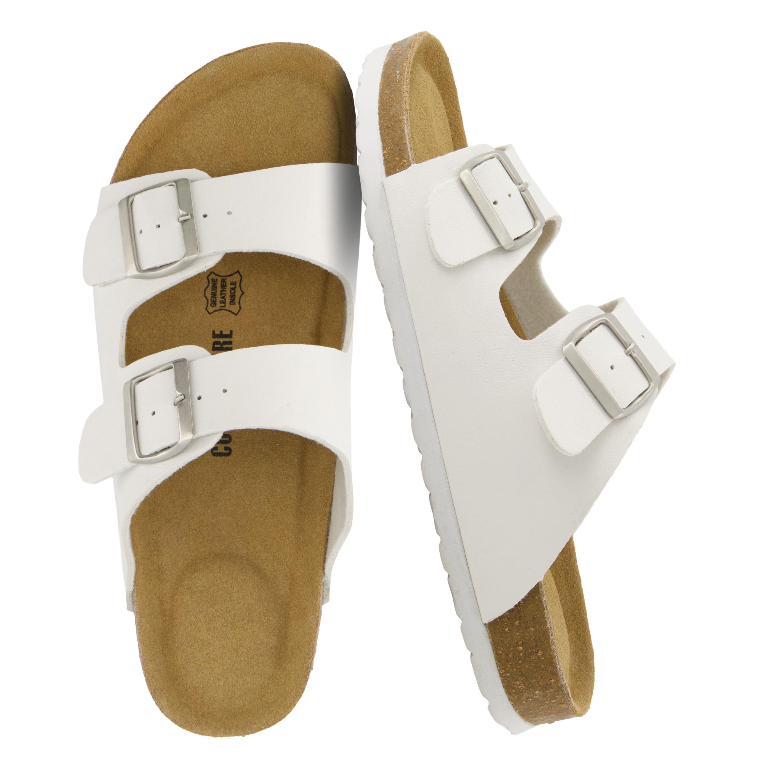 CUSHIONAIRE Men's Lane Sandals with Cork Footbed and Comfort