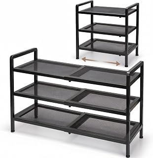 Varhomax Expandable Shoe Rack for Entryway 3-Tier