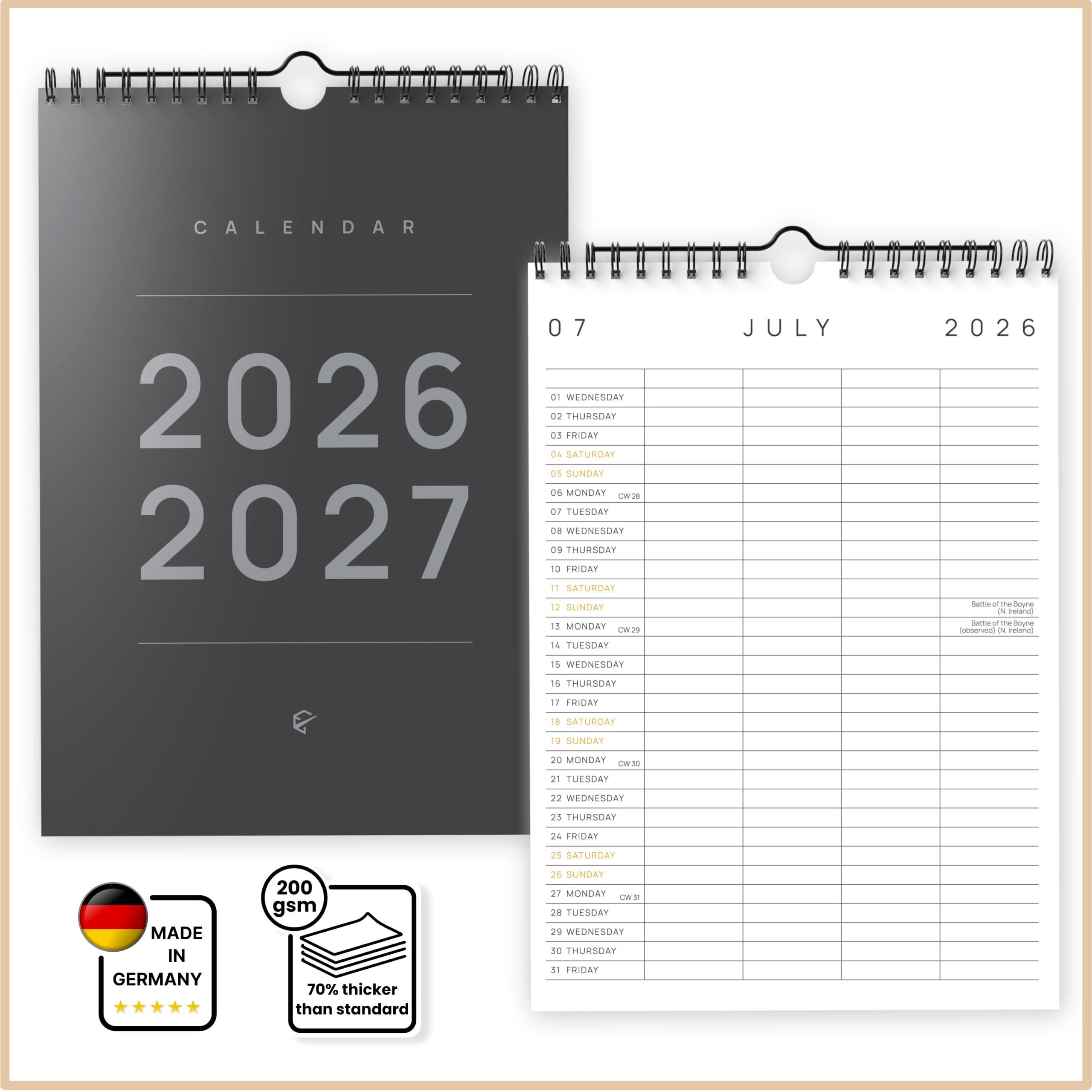 18-Month Family Calendar 2026-2027, July 2026 to December 2027, 4 Column Family 