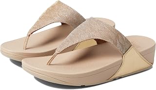 Fitflop Lulu Women's Glitz Toe-Post Sandal, Platinum, 36 EU