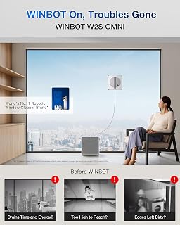 ECOVACS WINBOT W2S Omni Window Cleaning Robot,Dual Power Modes