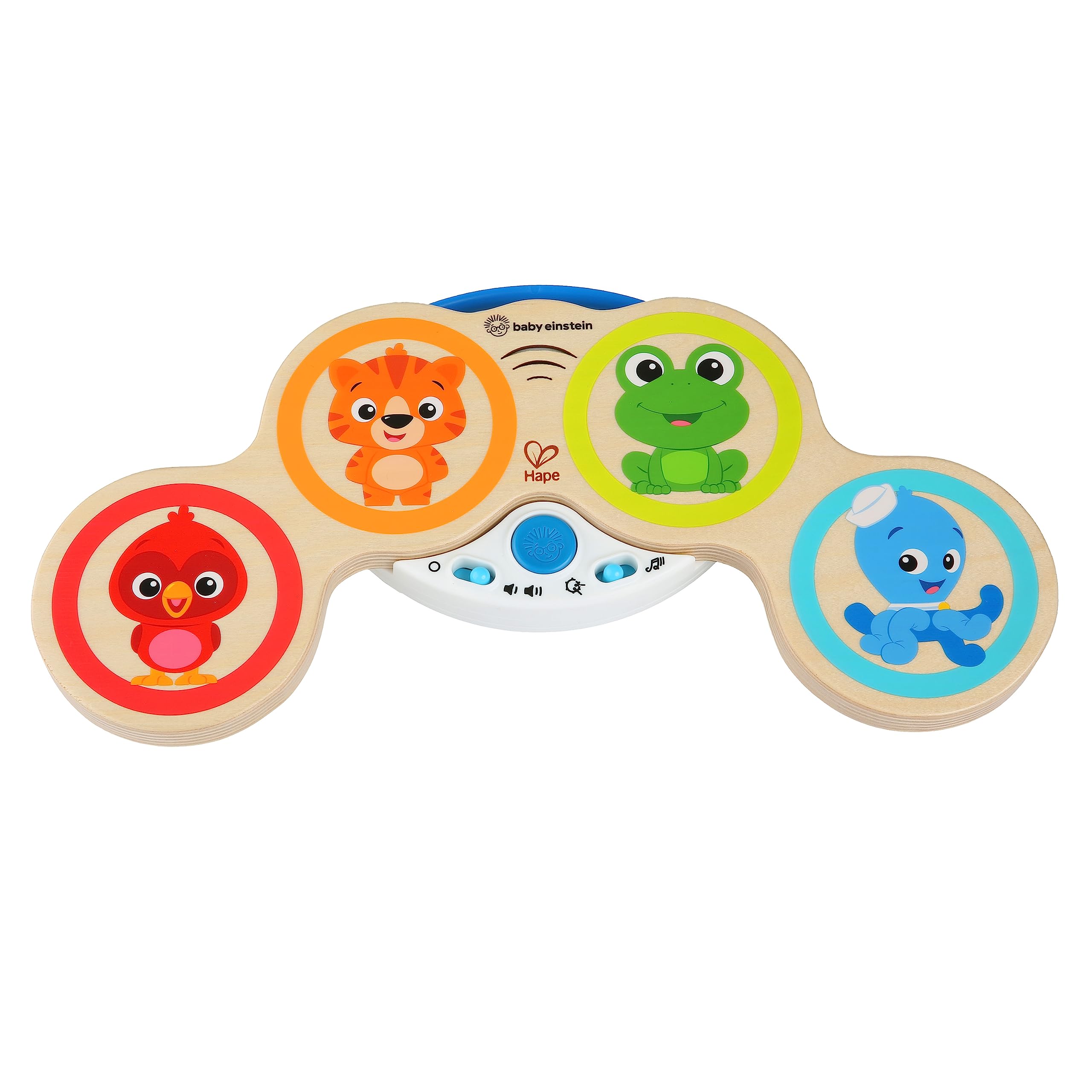 Baby Einstein Magic Touch Drums Wooden Drum Musical Toy, Ages 6 Months and up