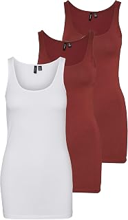 Vero Moda Vmmaxi My Soft Women's Long Tank Top, Pack of 2
