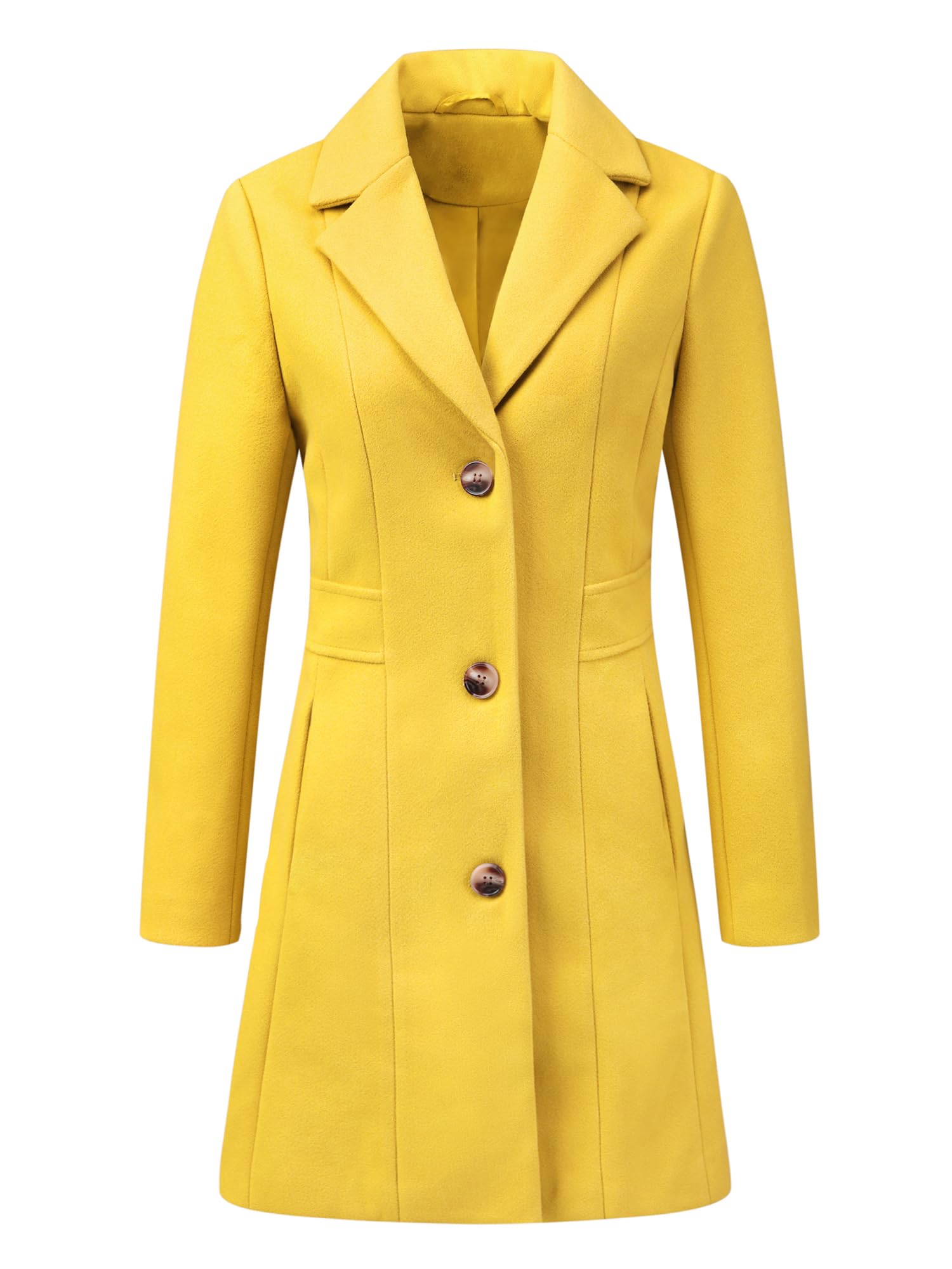 Allegra K Womens Winter Elegant Pea Coat 2026 Single Breasted Long Overcoat