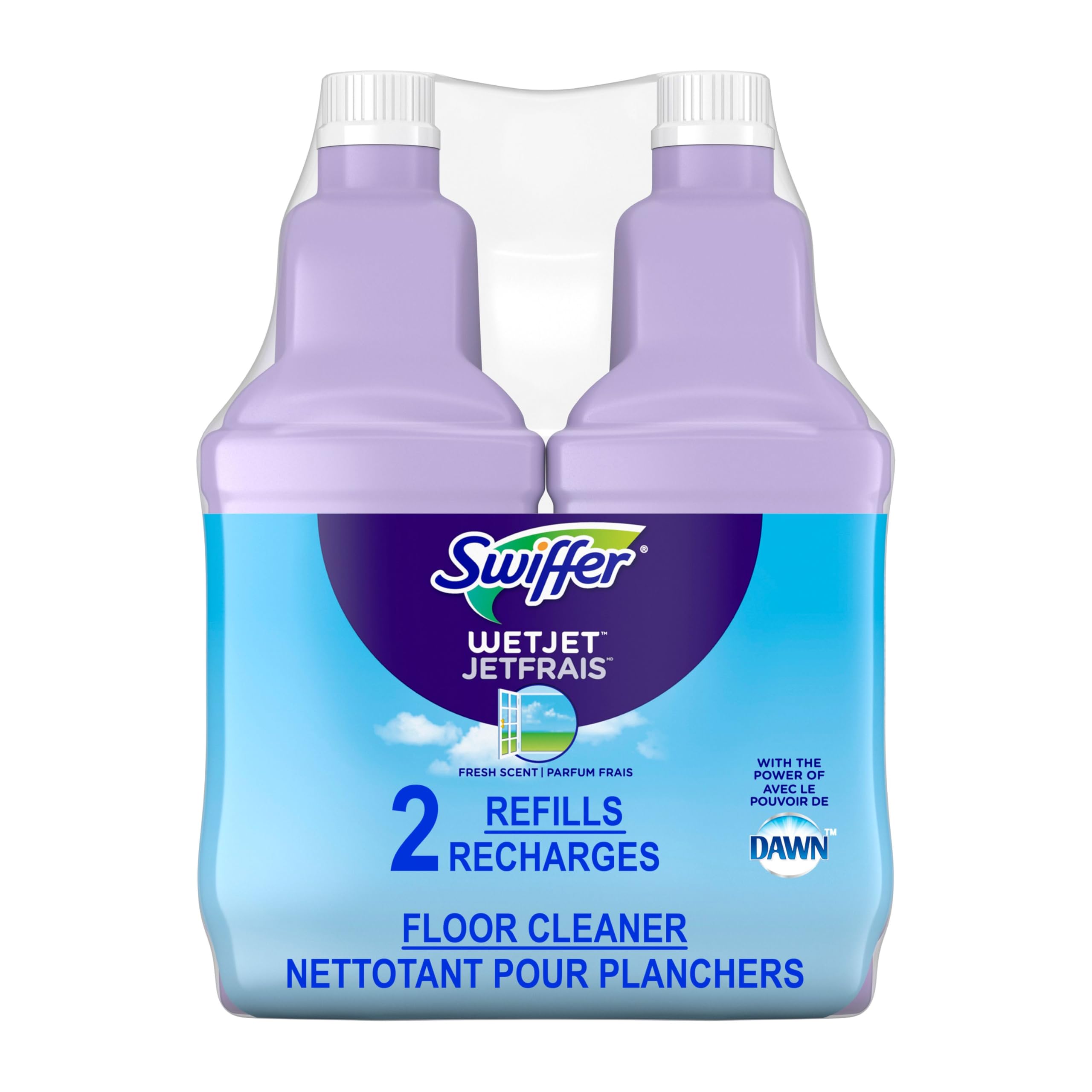 Swiffer WetJet Multi-Surface Floor Cleaner Solution Refill with the Power of Daw