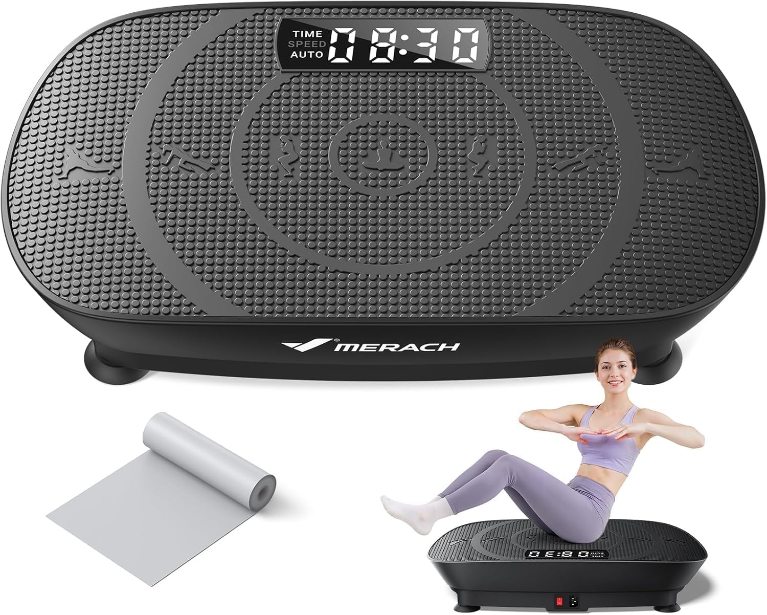MERACH CV30 Pro Curved Vibration Plate Exercise Machine, Powerful & Quiet | 400l