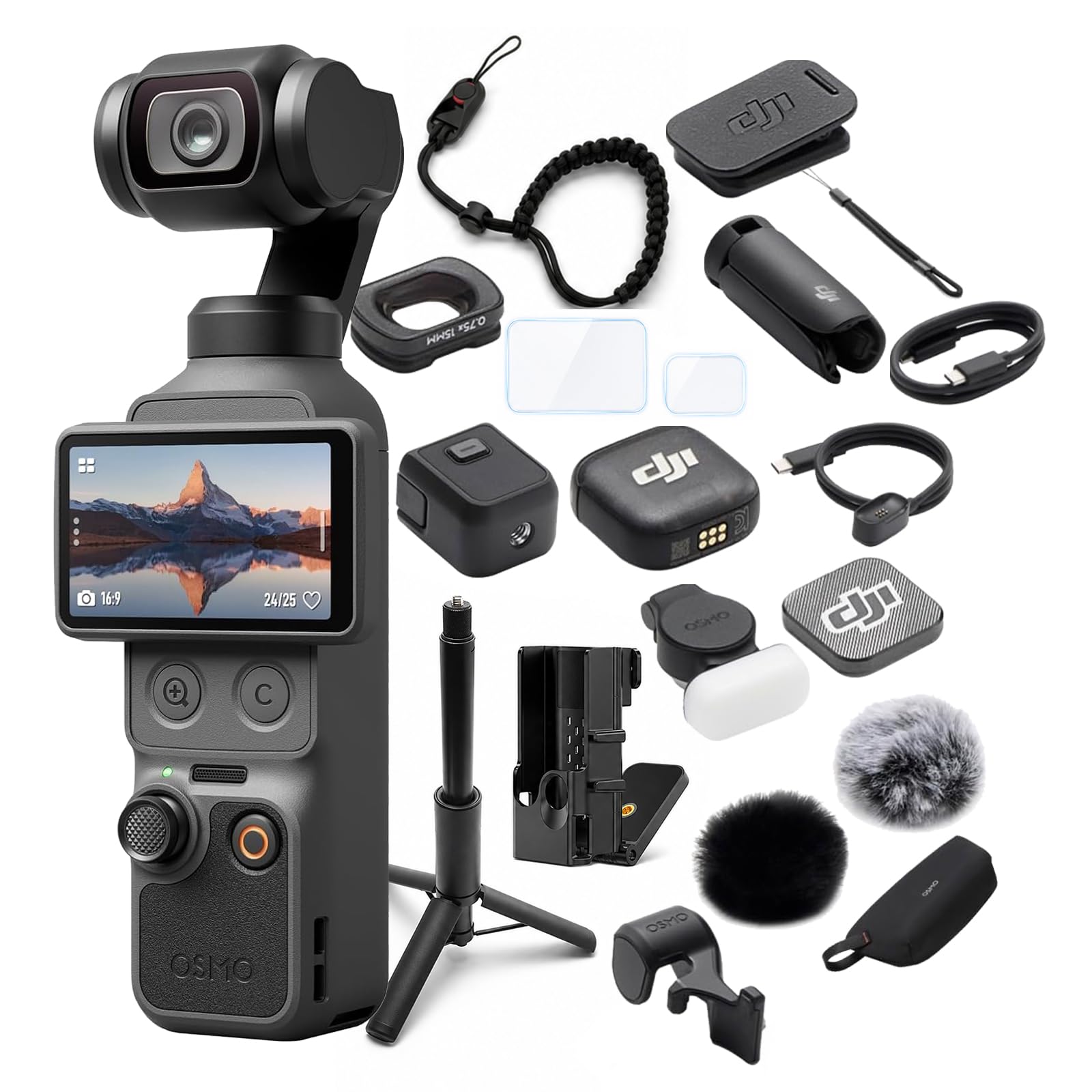 DJI Osmo Pocket 4 Vlog Combo, Pocket Gimbal Vlog Camera