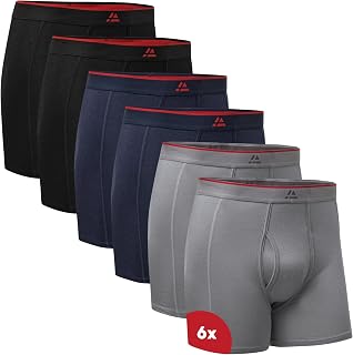 DANISH ENDURANCE Bamboo Boxers for Men, Soft & Breathable Underwear, Soft Antibacterial Pants, with or without fly, 6 or 10 Pack