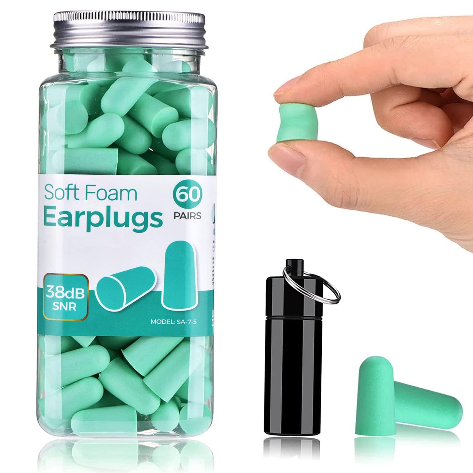 Ultra Soft Foam Earplugs, Noise Cancelling Earplugs for Sleeping, 38dB Highest S