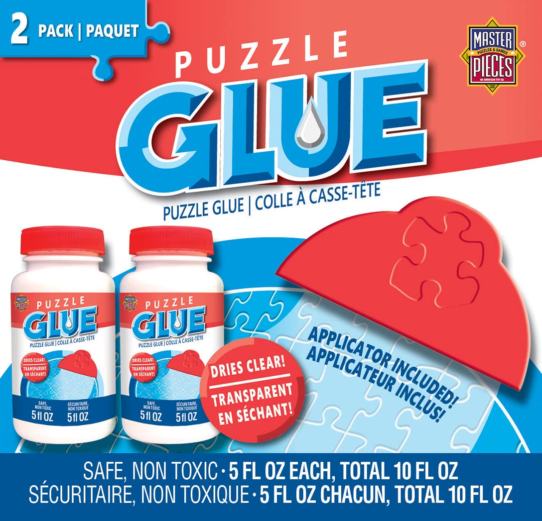MasterPieces – Puzzle Glue with Wide Plastic Spreader, Easy to Apply, Dries Quic