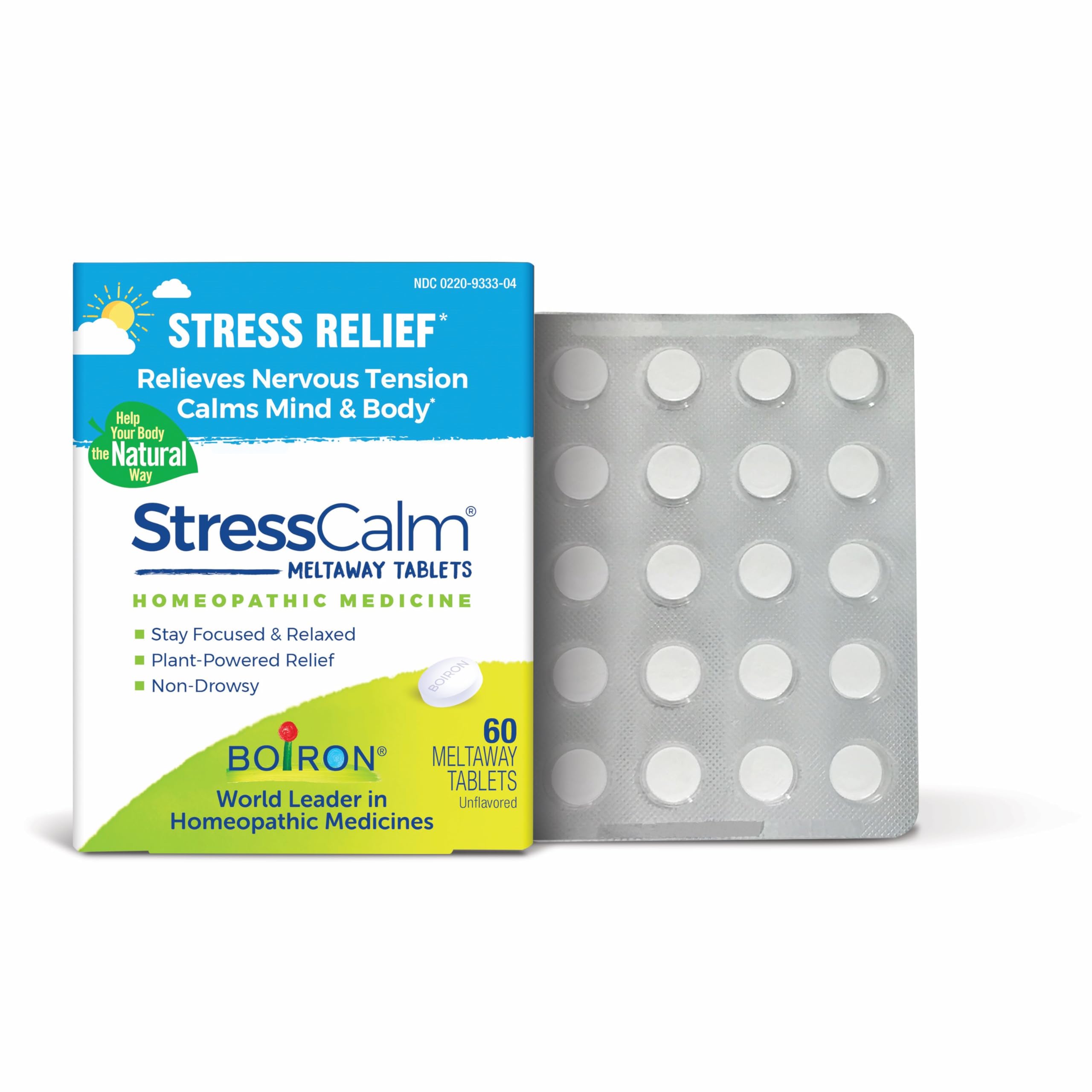 Boiron StressCalm Tablets for Relief of Stress, Anxiousness, Nervousness, Irrita