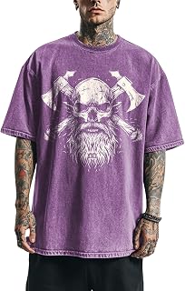 domirica Mens Graphic T-Shirts 90s Rock Summer Big and Tall Workout Breathable Quick Dry Short Sleeve 100% Cotton Tee Shirts