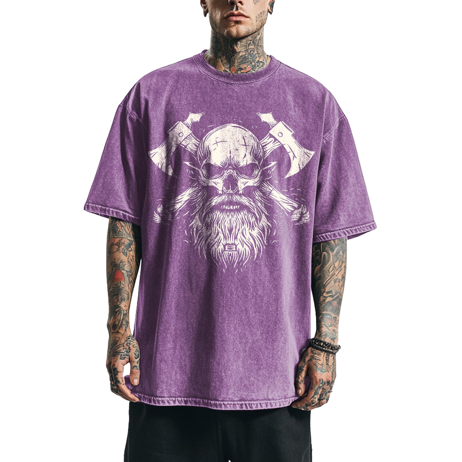 domirica Mens Graphic T-Shirts 90s Rock Summer Big and Tall Workout Breathable Q