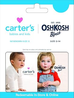 Carter’s Family of Brands Physical Gift Card | Shop Carter’s, OshKosh B’gosh, Little Planet, and Skip Hop - Traditional - $50