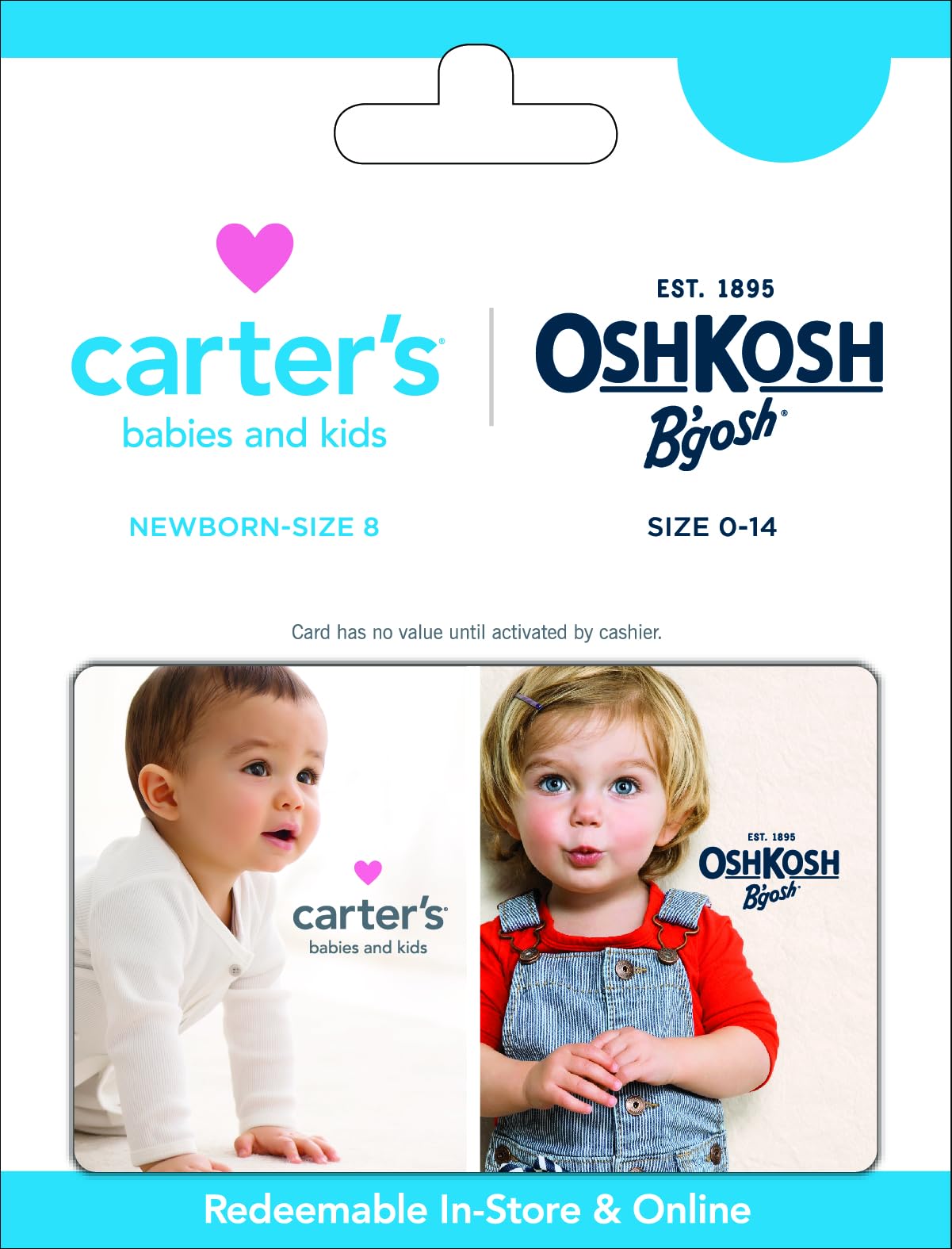Carter’s Family of Brands Physical Gift Card | Shop Carter’s, OshKosh B’gosh, Li