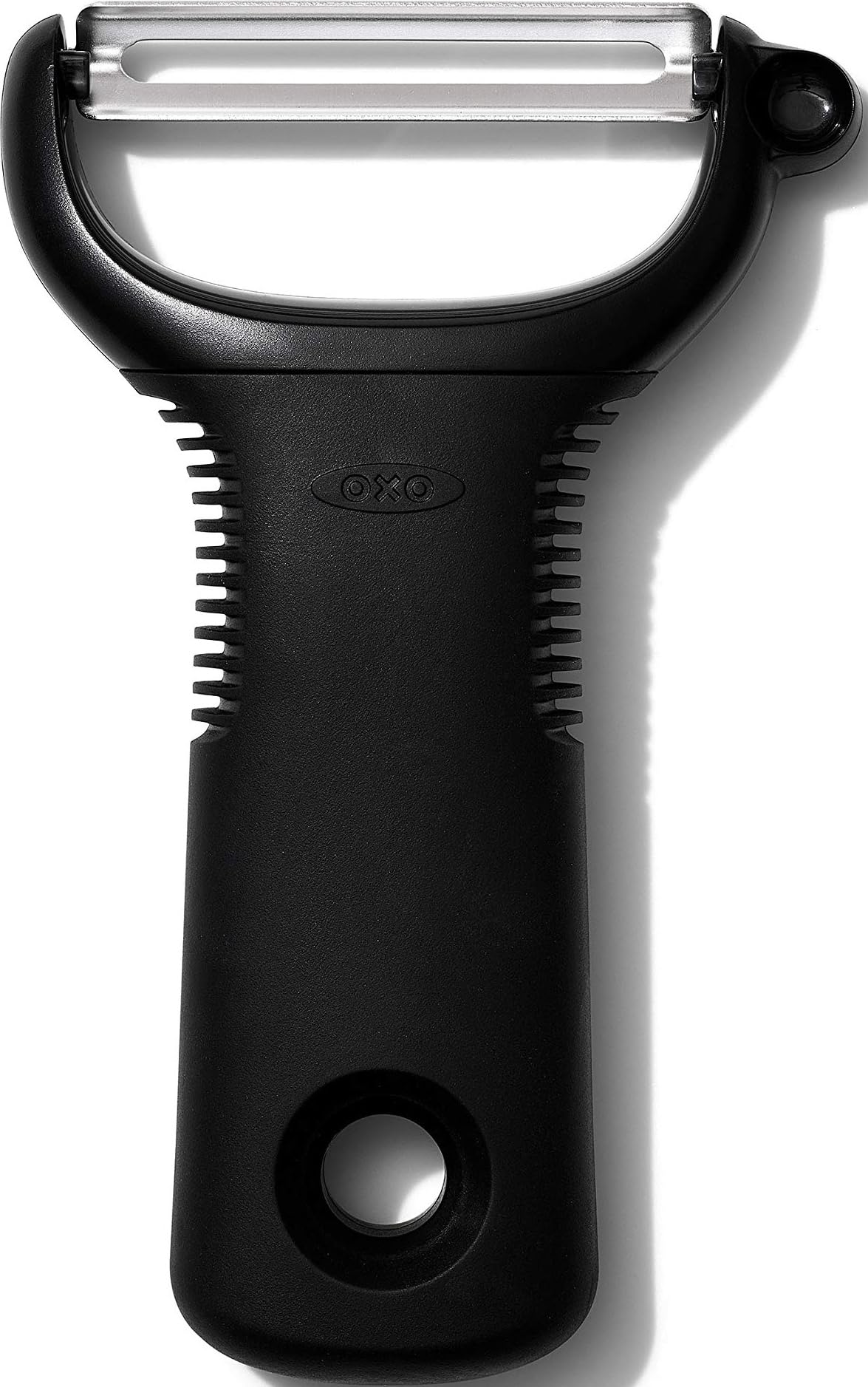 OXO Good Grips Y Peeler | Rubber non-slip handle cushions hands to reduce fatigu
