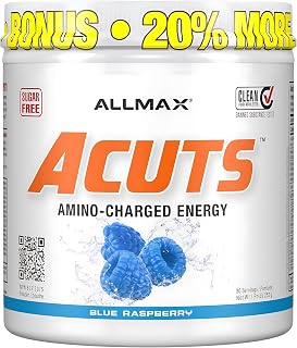 ALLMAX ACUTS Amino Energy Powder, Blue Raspberry, 36 Servings