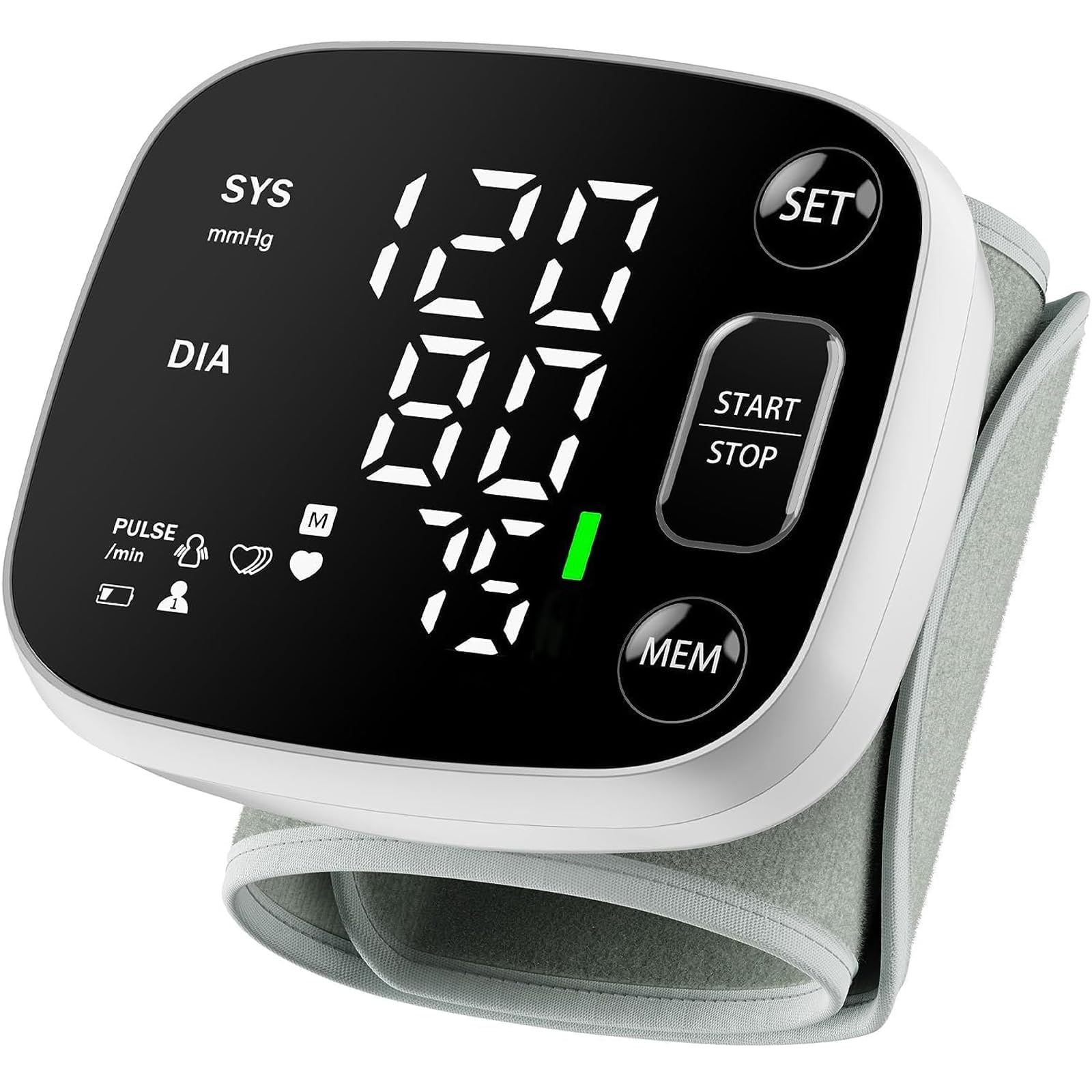 Oklar Wrist Blood Pressure Monitor, FDA Cleared Rechargeable BP Machine | For Ho