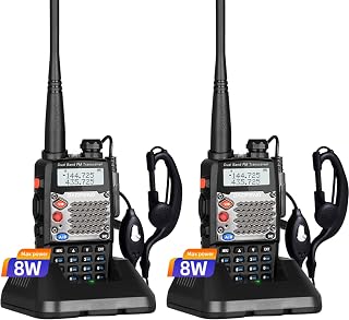 BAOFENG UV-5R Upgraded Version 8W ham Radio, 2rd gen UV5R (UV5R Upgrade Version) 2 Pack, Black