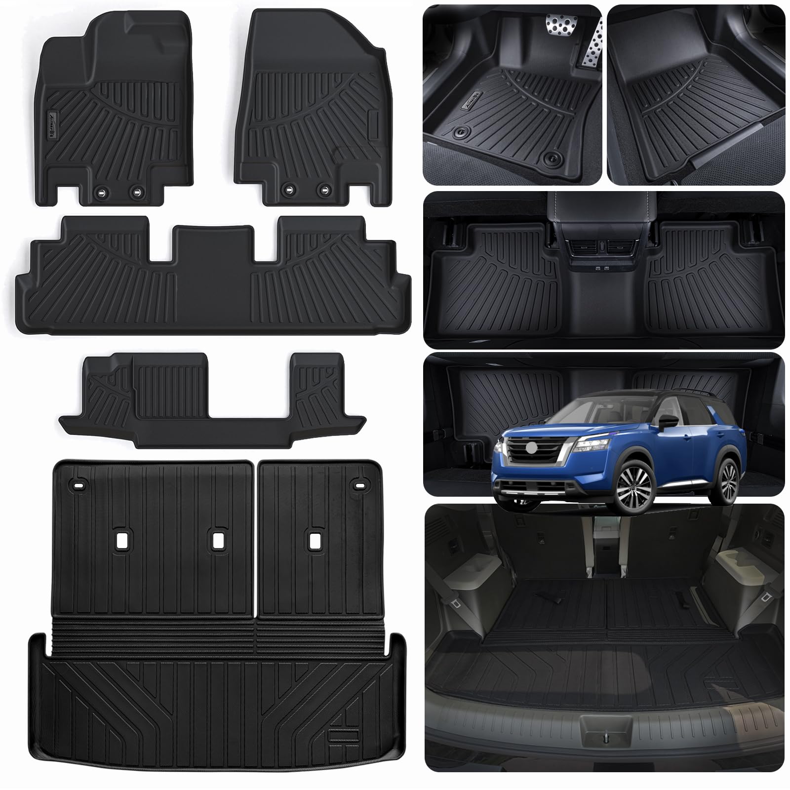 Floor Mats for 2022-2026 Nissan Pathfinder 8 Seats
