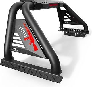CLAMBER Roll Bar for Full-Size Pickup Truck | Adjustable sport bar chase rack, Compatible with Ford F-Series, Silverado, Sierra, Ram, Titan XD, and Tundra