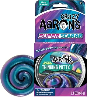 Crazy Aaron’s Thinking Putty Super Scarab Colour‑Shift Putty | Shimmering Magic Colour Changing Effect, Stress Relief Sensory Play, Never Dries Out