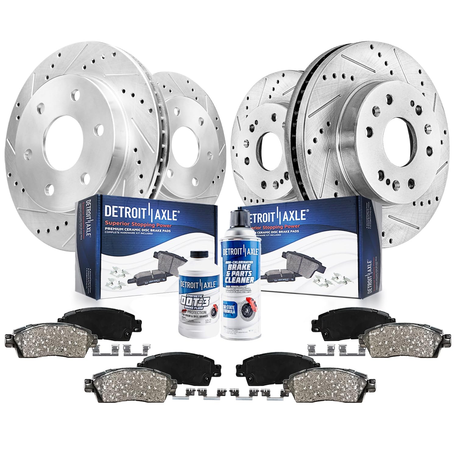 Detroit Axle - Brake Kit for Chevy GMC Silverado Sierra 1500 Tahoe Yukon XL | Su