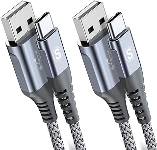 2-Pack 2M USB C Cable 3.1A Fast Car Charger Cable Compatible for iPhone 17 air 16 15 Plus Pro Max, Samsung Flip/Fold 7 6 5 4 3 S26 S25 S24 S10 S20 S21 S22 S23 A16/15/14/13/12 A35/A34 A56/55/54, Pixel