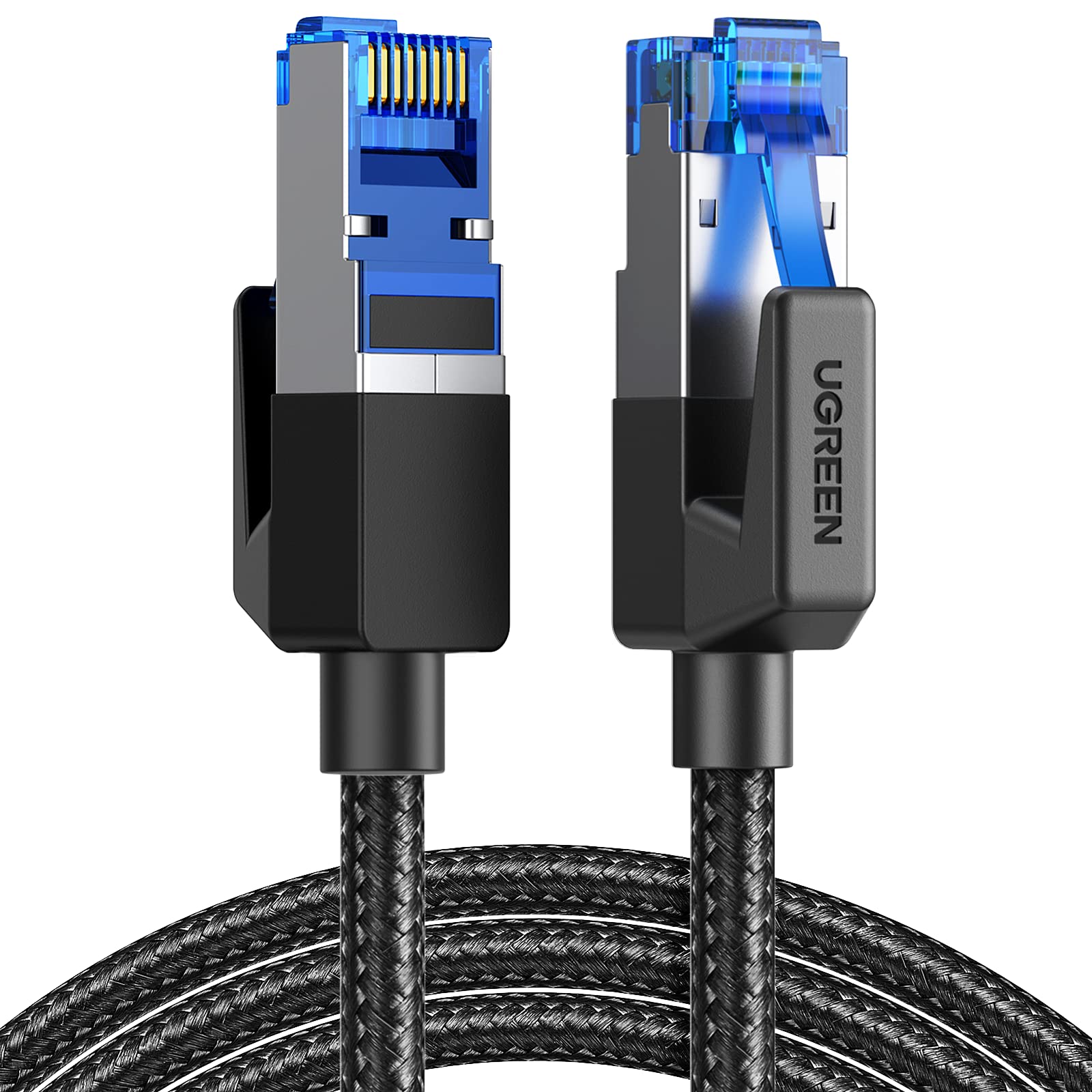 UGREEN Cat 8 Ethernet Cable 6FT, High Speed Braided 40Gbps 2000Mhz Network Cord 