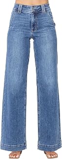 Astylish Women's Jeans Wide Leg High Waist Stretch Straight Leg Jeans 2025 Fashion Denim Baggy Pants with Slant Pockets