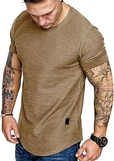 Fashion Mens Short Sleeve Muscle Gym Athletic Cotton Workout T Shirt