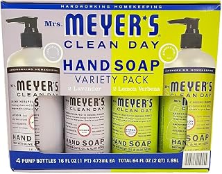 Mrs Meyers Clean Day Hand Soap Variety Pack 16 Fl Oz 4 Pack Net Wt 64 Fl Oz, 64 Ounces