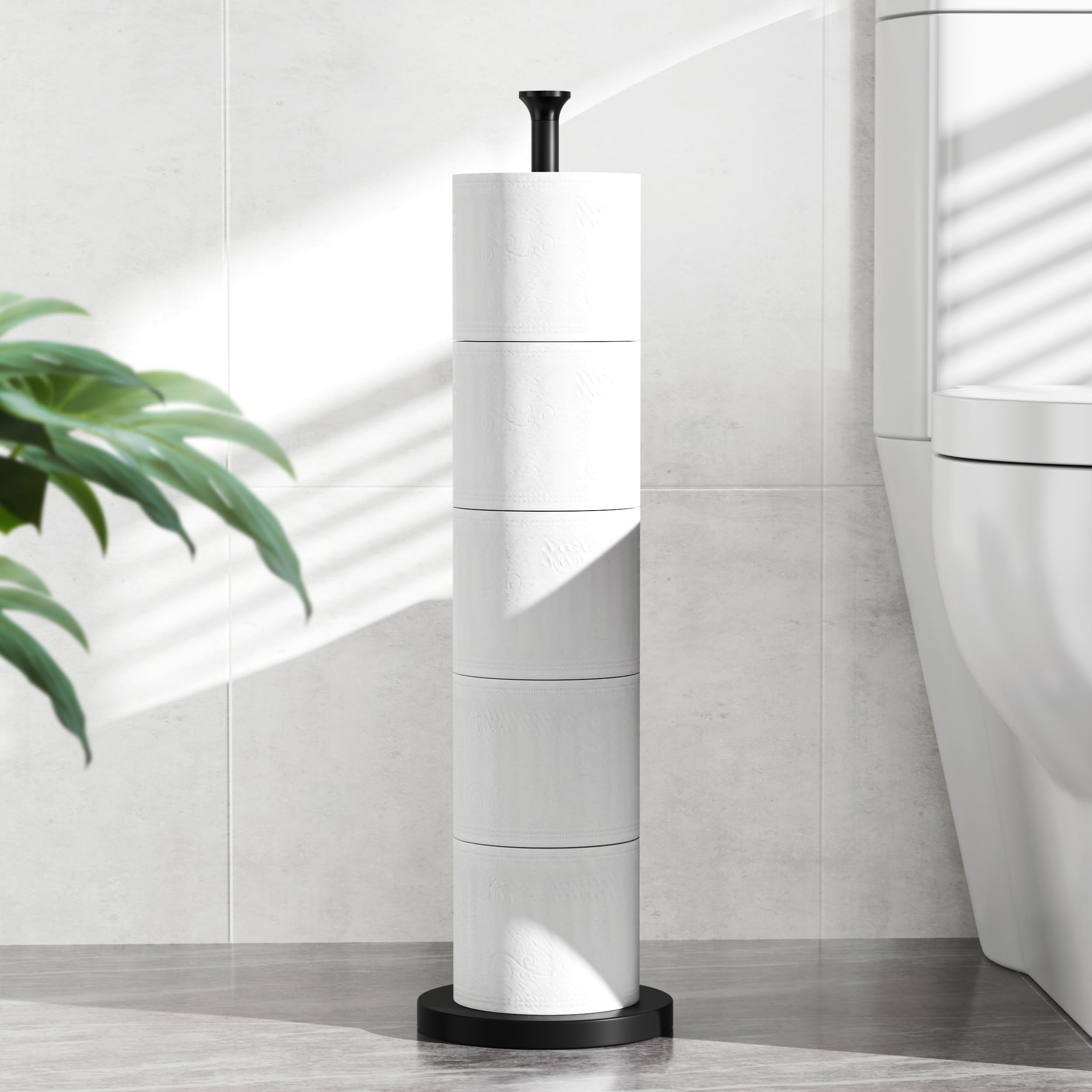 Toilet Paper Holder Stand (with Reserve Function), Free-Standing Storage | Spare