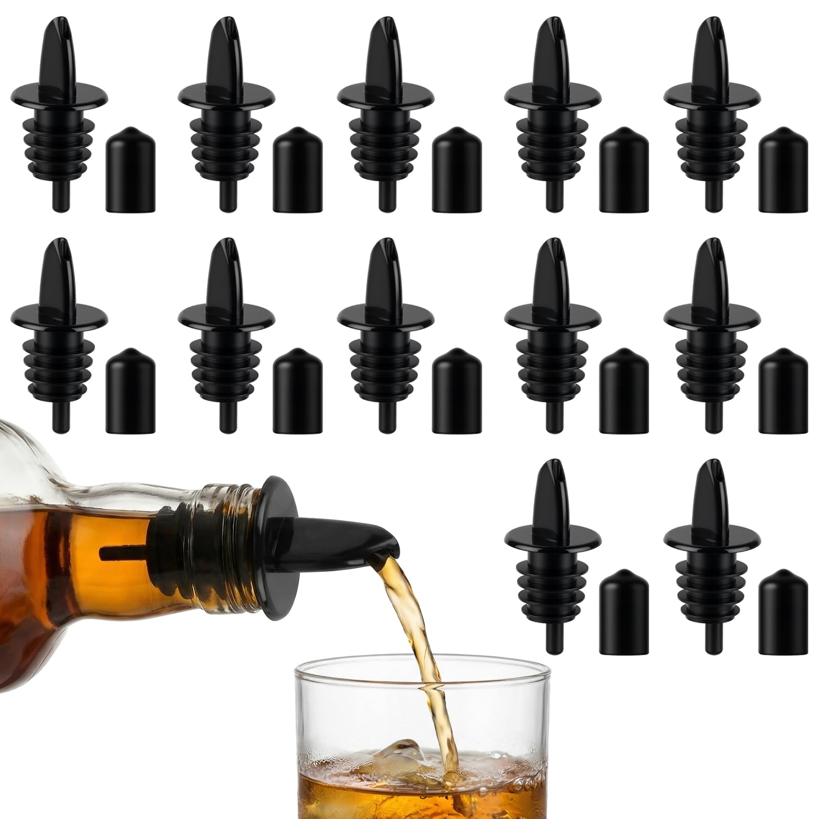 12PCS Precise Liquor Pour Spout, Multi-Purpose Bottle Pourer for Alcohol | Wrexo